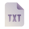 Plain text export